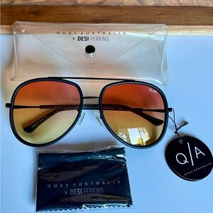 Quay Australia x Desi Perkins Gradient Aviator Sunglasses + Case